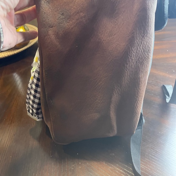 Jansport Black and White Checkered Backpack with Daisy Print - Picture 9 of 9